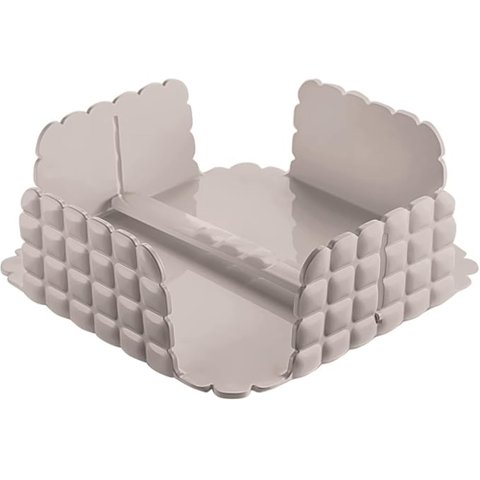 Porta Guardanapo de Mesa Bpa Free 20 X 20 X H7,3cm - Tiffany - Taupe - Guzzini