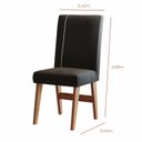 Ver imagem 2 de Conjunto Sala de Jantar 4 Lugares 100% Mdf Mesa Bahê 136 e Cadeira Ane Babus