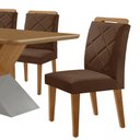 Ver mais imagens de Mesa para Sala de Jantar Aster 180cm Mdf Tampo Laminado Canto Copo e 6 Cadeiras Melissa