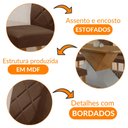 Ver imagem 6 de Mesa para Sala de Jantar Aster 180cm Mdf Tampo Laminado Canto Copo e 6 Cadeiras Melissa