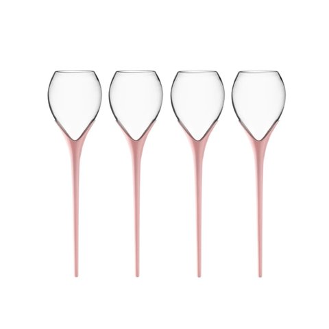 Kit 4 Taças Beach Queen Boccatti 520ml Drinks na Areia Praia Cor:rosa Bebê