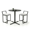 Ver imagem 1 de Conjunto Bistrô Baixa Industrial Redonda 2 Banqueta Confort