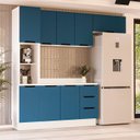 Ver imagem 2 de Armário de Cozinha Modulada Completa 4 Peças 240cm com Tampo 250072 Meena Politorno Móveis