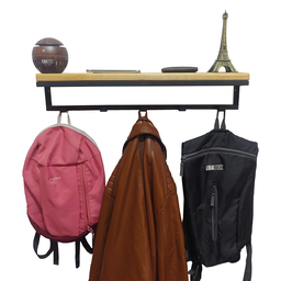 Combo Banco Sapateira Cabideiro Industrial 60cm Preta VZP - 4