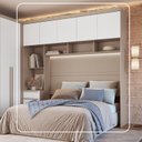 Ver imagem 2 de Módulo Ponte Casal Queen 6 Portas 1 Gaveta Infinity Bege/Duna/Branco Line