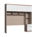 Ver imagem 1 de Módulo Ponte Casal Queen 6 Portas 1 Gaveta Infinity Bege/Duna/Branco Line