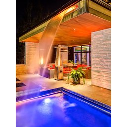 Cascata de Piscina 40cm de Embutir com Iluminação Led RGB e Controlador WiFi - 7