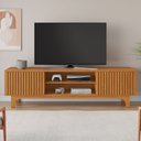 Ver imagem 1 de Rack para TV até 70 Polegadas Ripado MDF 200cm Cinamomo