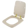 Tampa de Vaso Boss Champagne para bacia Incepa Com Ferragem Dourada - 2