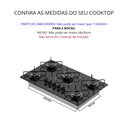 Ver imagem 5 de Balcão de Cozinha para Cooktop 5 Bocas com Nicho para Forno ou Microondas Ana - Branco