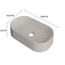 Ver imagem 4 de Cuba de Apoio para Banheiro Laila O42 Oval Compace Bege