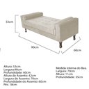 Ver imagem 5 de Recamier Baú Félix Solteiro 90 cm Suede - ADJ Decor - Bege