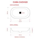 Ver imagem 3 de Cuba de Apoio para Banheiro Laila O42 Oval Compace Preto