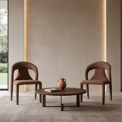 Conjunto 2 Cadeiras Orgânicas Estofadas Duomo Fratini