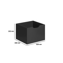 Nicho Organizador Retrô 1478 com 3 Gavetas Branco/Preto - Qmovi - 6