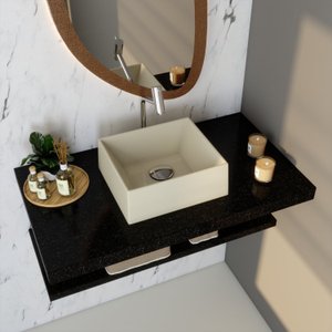 Cuba de Apoio para Banheiro Riviera Rt30 Retangular Compace