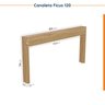 Mesa de Escritório 150cm com Canaleta para Fios Ficus CabeCasa MadeiraOriginals - 10