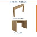 Ver imagem 2 de Mesa de Escritório com Canaleta para Fios Ficus 120cm CabeCasa MadeiraOriginals