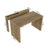 Mesa de Escritório 120cm com Canaleta para Fios Ficus CabeCasa MadeiraOriginals - 3