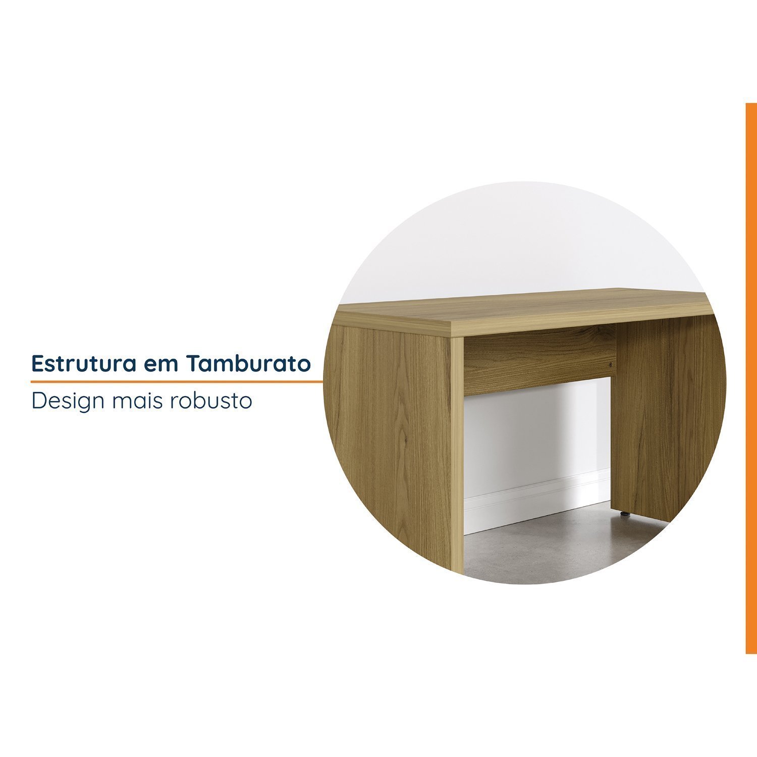 Mesa de Escritório 120cm com Canaleta para Fios Ficus Cabecasa Madeiramadeira - 4