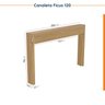 Mesa de Escritório 120cm com Canaleta para Fios Ficus CabeCasa MadeiraOriginals - 10
