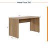 Mesa de Escritório 135cm com Canaleta para Fios Ficus CabeCasa MadeiraOriginals - 7