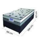 Ver imagem 3 de Cama Box Baú Solteiro Colchão Espuma D33 Fort 88x188x62cm Cinza/Branco-Suporta até 150kg por