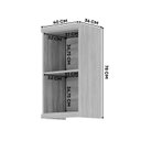 Ver imagem 4 de Armário Aéreo para Cozinha 1 Porta Elena Bege/Cinamomo/Platina