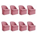 Ver imagem 1 de Kit 8 Poltronas Decorativas Malli Suede Rosa Pallazio