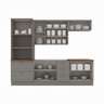 Cozinha Completa Americana 10 Portas 5 Gavetas 100% Mdf Cinza Hp/nature - Henn - 3