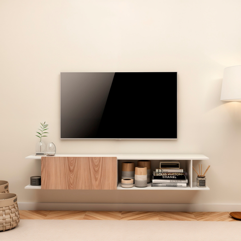 Rack Tokyo com Porta 136cm para TV 60" Byhouse