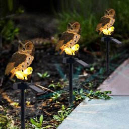 Coruja Luminaria Solar Luz Led Iluminaçao Decoraçao Teto Jardim Quintal Varanda Enfeite Multiuso Res - 6