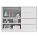 Ver imagem 7 de Jogo de Quarto Infantil Guarda Roupa e Cômoda Pérola Branco - Phoenix Phoenix Baby