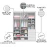 Jogo de Quarto Infantil Guarda Roupa e Cômoda Pérola Branco - Phoenix Phoenix Baby - 4