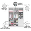 Ver imagem 4 de Jogo de Quarto Infantil Guarda Roupa e Cômoda Pérola Branco - Phoenix Phoenix Baby