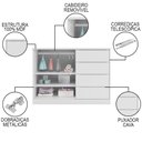 Ver imagem 3 de Jogo de Quarto Infantil Guarda Roupa e Cômoda Pérola Branco - Phoenix Phoenix Baby