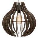Ver imagem 6 de Kit 3 Pendente Lótus Poptem Madeira Lustre Luminária 30cm Sala