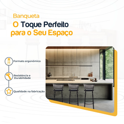 Kit 3 Banquetas Alta para Cozinha Junco Degradê Bancada Bistrô Balcão Ilhas Área Gourmet Piscina - 3