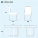 Ver imagem 7 de Conjunto Sala de Jantar 6 Lugares Mesa Lisy e 6 Cadeiras em Linho Rústico