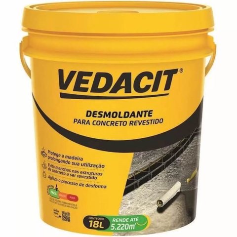 Desmoldante para Concreto Revestido Balde de 18 Litros - 112381 - VEDACIT