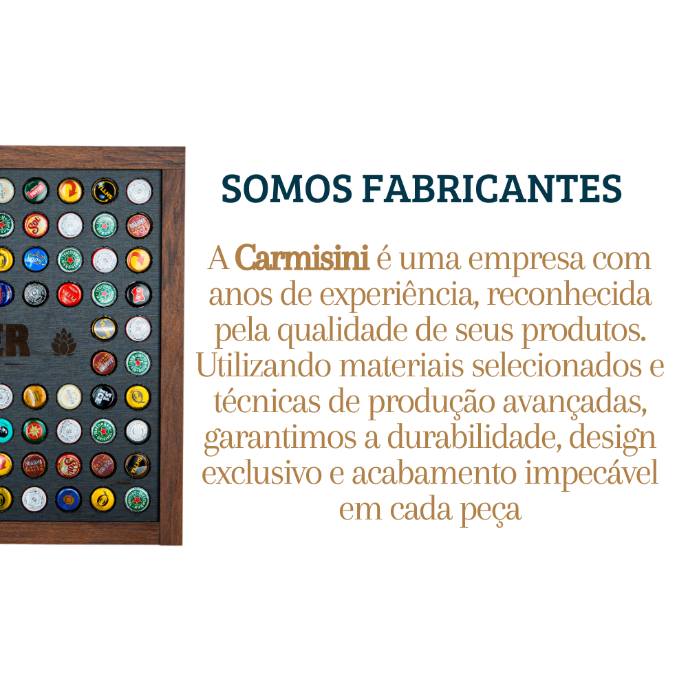 Quadro Porta Tampinha de Garrafa Cerveja Decoração Mdf - 7