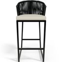 Ver imagem 6 de Kit 06 Banqueta Para Área Gourmet Cozinha Varanda Corda Náutica Sunset D04 Preto - Lyam Decor