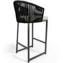 Ver mais imagens de Kit 06 Banqueta Para Área Gourmet Cozinha Varanda Corda Náutica Sunset D04 Preto - Lyam Decor