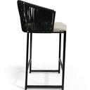 Ver imagem 7 de Kit 06 Banqueta Para Área Gourmet Cozinha Varanda Corda Náutica Sunset D04 Preto - Lyam Decor