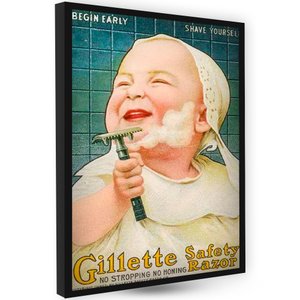 Quadro de Decoração Premiun Barbearia Retro Baby Barbeador