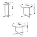 Ver imagem 3 de Conjunto 3 Mesas Redondas Estilo Industrial