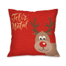 Kit com 4 Capas para Almofadas Natalinas Feliz Natal - 5
