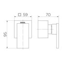 Ver imagem 2 de Acabamento para Registro Docol New Edge 925848 para Base Deca 1-2, 3-4 e 1 Grafite Polido
