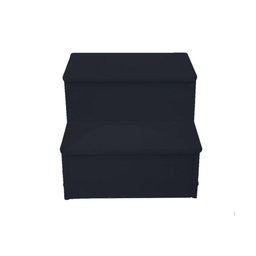 Escada Auxiliar 2 Degraus Preto Em Mdf - 1