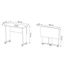 Ver imagem 2 de Mesa Escrivaninha Multiuso Dobrável Me4117 Branco Tecnomobili